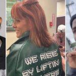 Oyinbo lady rocks Davido's jacket after picking it up (Video)